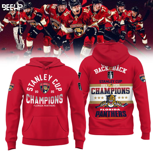 Florida Panthers Back To Back Champions Stanley Cup 2025 Hoodie