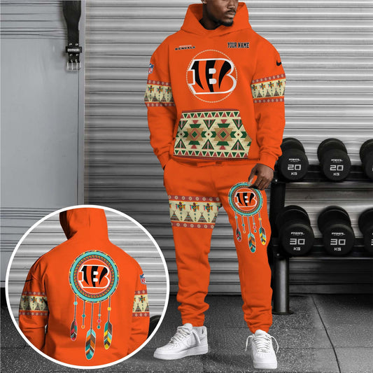 Cincinnati Bengals Hoodie Sweatpants Set,Custom Hoodie,Sport Hoodie Sweatpants Set,Sport Gifts FOR Fan IZ18