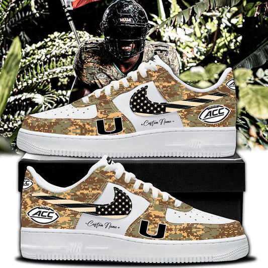 Miami Hurricanes Football Team – Military Appreciation This Year – Shoes