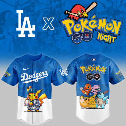 Los Angeles Dodgers 2025 Pokémon GO Theme Night Limited Jersey | KV95 NEW