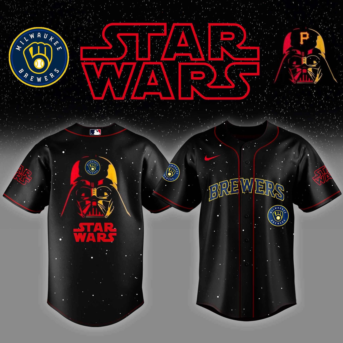 Milwaukee Brewers x Stars Wars Night Baseball Jersey Editions Limited