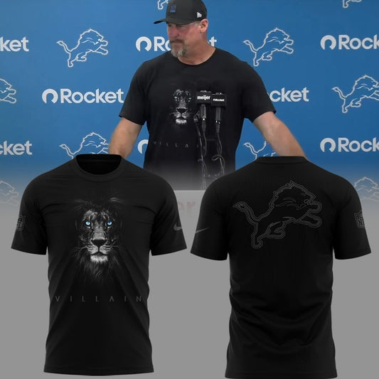 Limited Edition Detroit Lions VILLAIN Black Pro T-Shirt