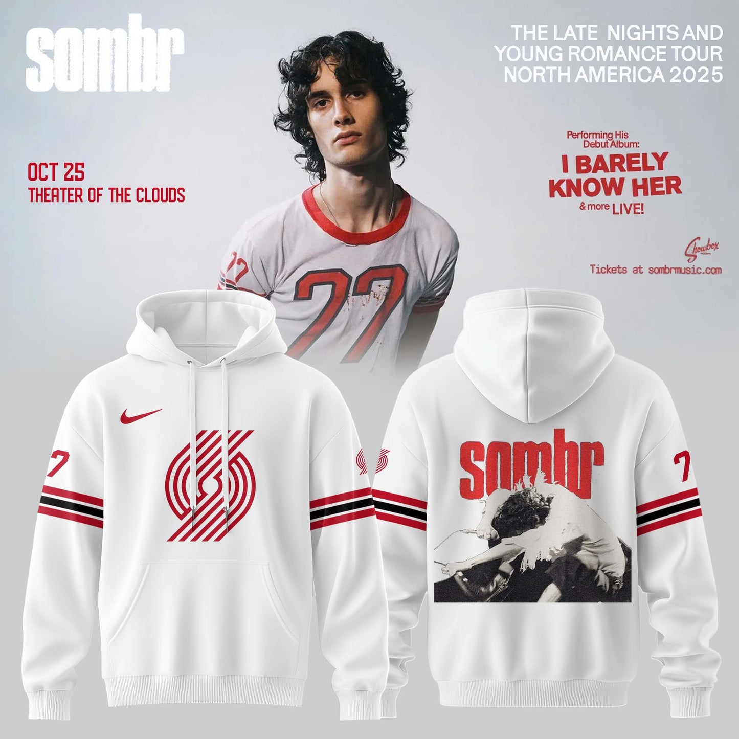 _ Portland Trail Blazers X Sombr - The Late Nights &amp; Young Romance Tour Merch