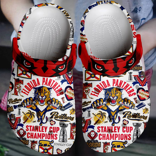 Florida Panthers NHL Crocs Crocband Clogs Shoes Comfortable For Men Women