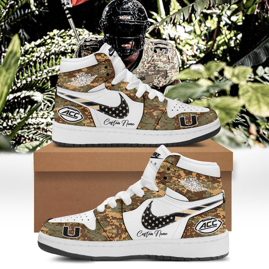 Miami Hurricanes Football Team – Military Appreciation This Year – Shoes