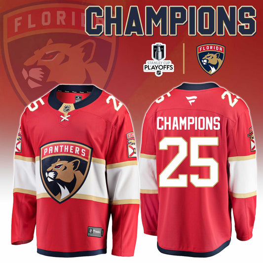 Florida Panthers Hockey Jersey Champions Stanley Cup Final 2025
