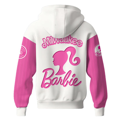 .    Milwaukee Brewers MLB x Barbie Night Game Limited Edition Hoodie 2025