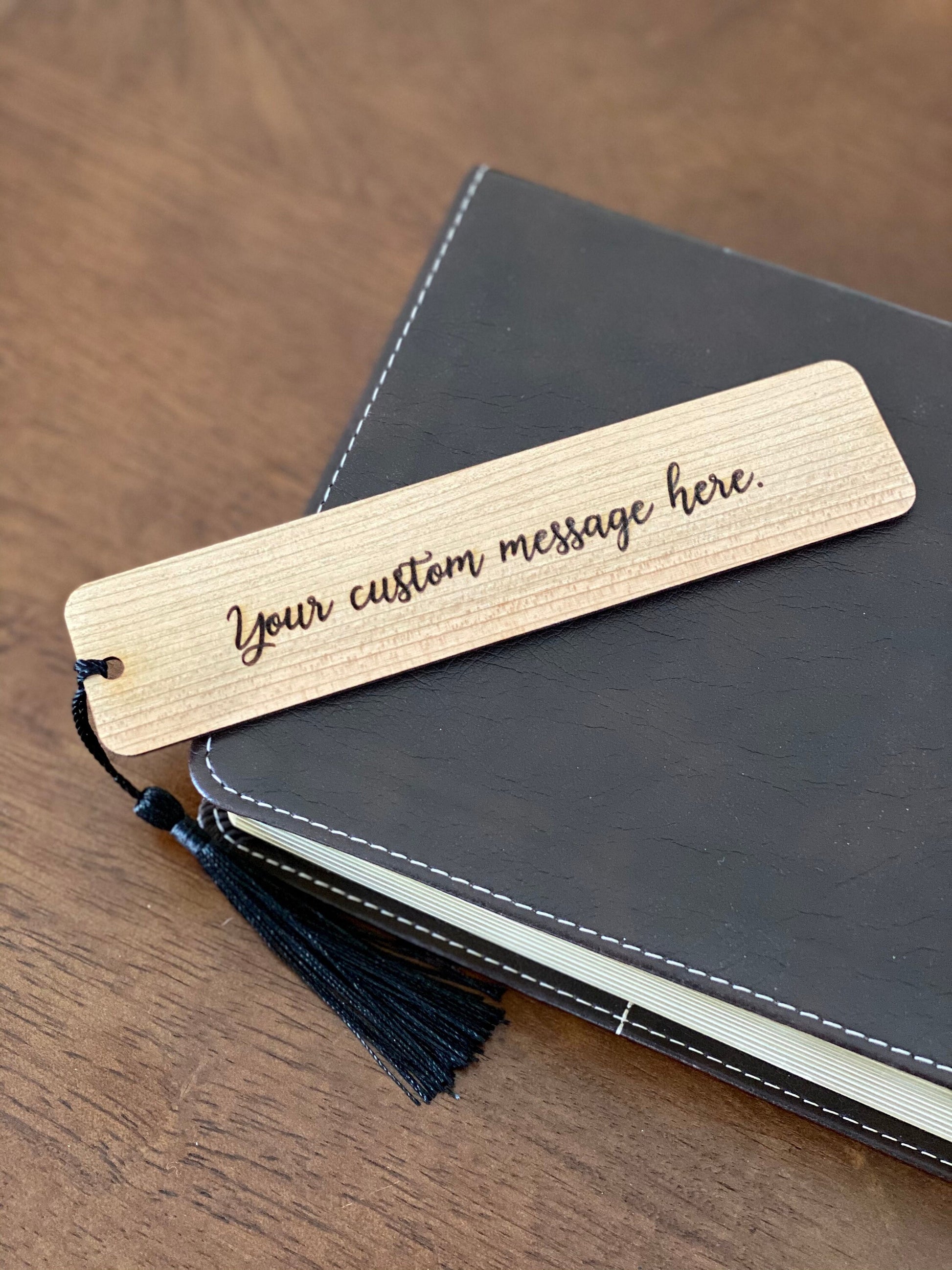 Birds on Branches Engraved Wood Bookmark with Optional Personalization - Makes a Great Personalized Gift