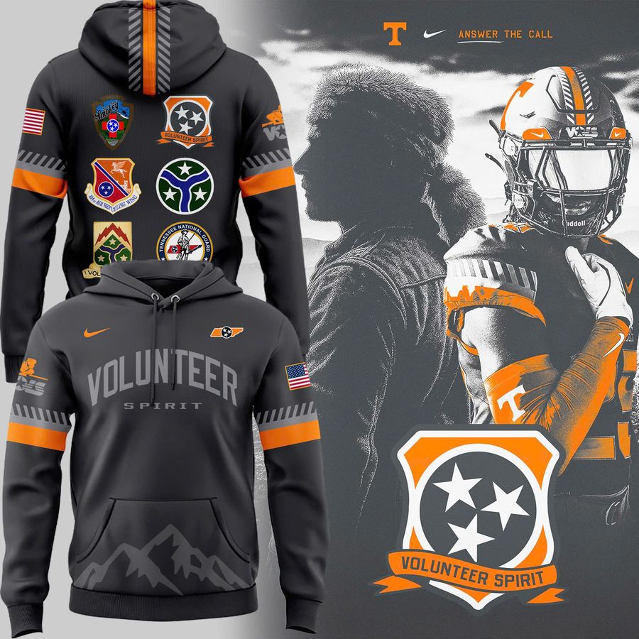 Special 2025 Smoke Grey Tennessee Volunteers Spirit Football Hoodie