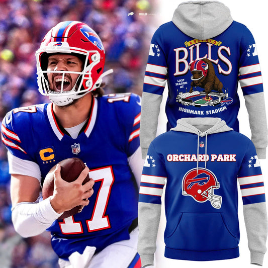 Exclusive 2025 Buffalo Bills Red Helmets Back Hoodie