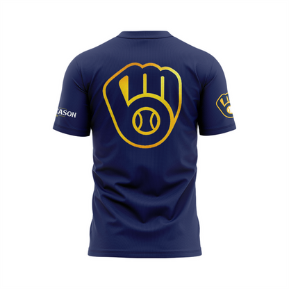 Milwaukee Brewers Navy 2025 NL Central Division Champions Locker Room T-Shirt