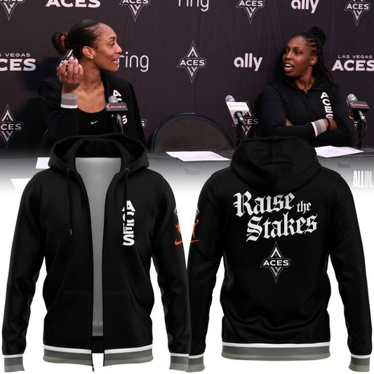 2025 Black Raise the Stakes Aces Zip Hoodie