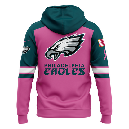 Limited Edition Philadelphia Eagles Breast Cancer Awareness Hoodie 2025