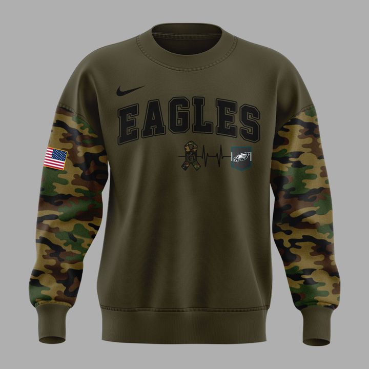 Exclusive Version Philadelphia Eagles Salute to Service Sweat 2025