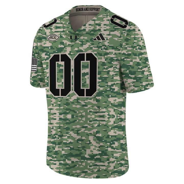 Miami Hurricanes Football Military Appreciation Game Jersey 2025