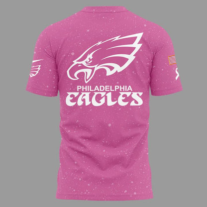Exclusive Version Philadelphia Eagles Breast Cancer Awareness Pink Tshirt 2025
