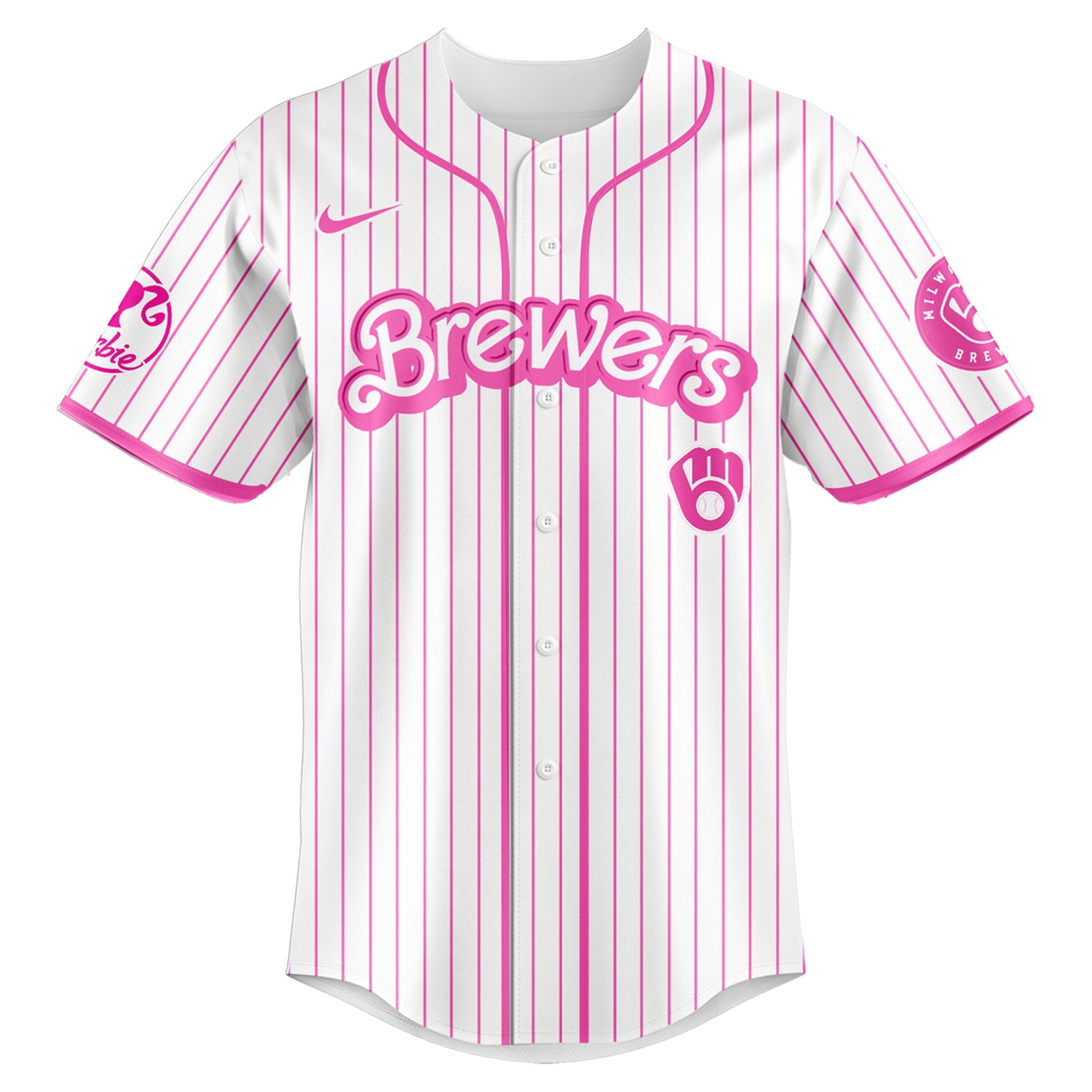 .    Milwaukee  Brewers MLB x Barbie Night Game Limited Edition Jersey 2025 v2