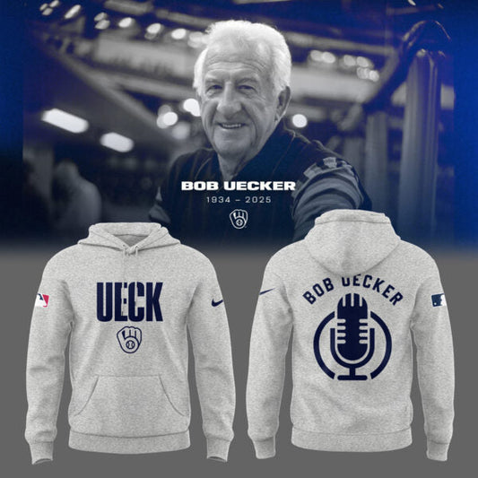 7. Honoring The Legend – Brewers icon & Baseball Hall of Famer Bob Uecker Hoodie