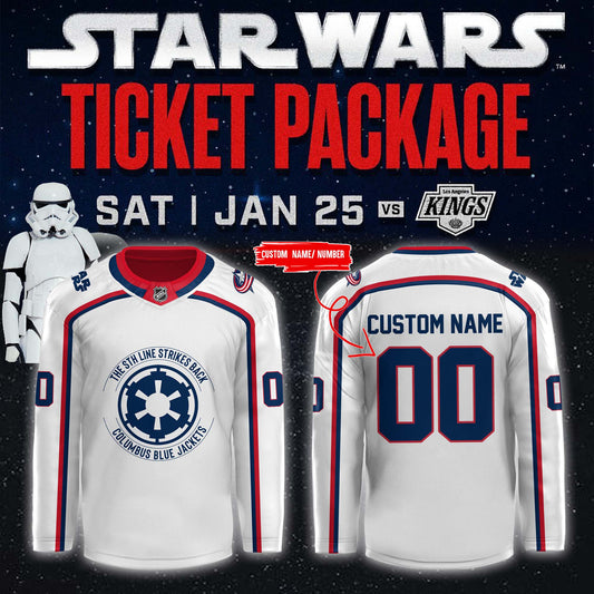 Columbus Blue Jackets x 2025 Star Wars Night Custom Jersey