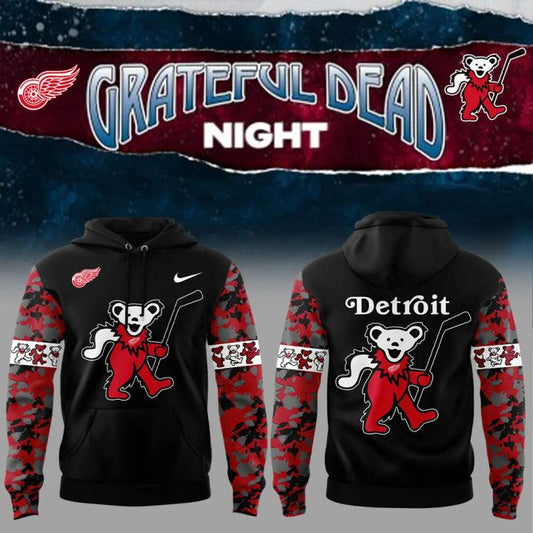 2. Limited Edition Detroit Red Wings Grateful Dead Night Hoodie