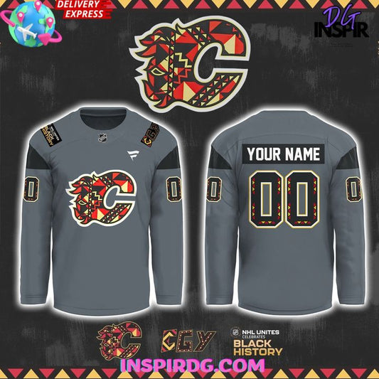 Calgary Flames Black History Month 2025 Hockey Jersey